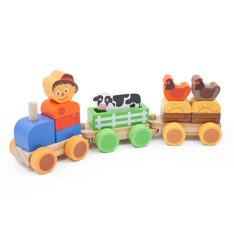 Inside Out Toys Farm Stacking Scarecrow Train