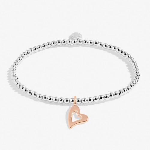 Joma A Little 'Lucky To Have A Friend Like You' Bracelet In Silver And Rose Gold Plating