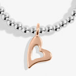 Joma A Little 'Lucky To Have A Friend Like You' Bracelet In Silver And Rose Gold Plating