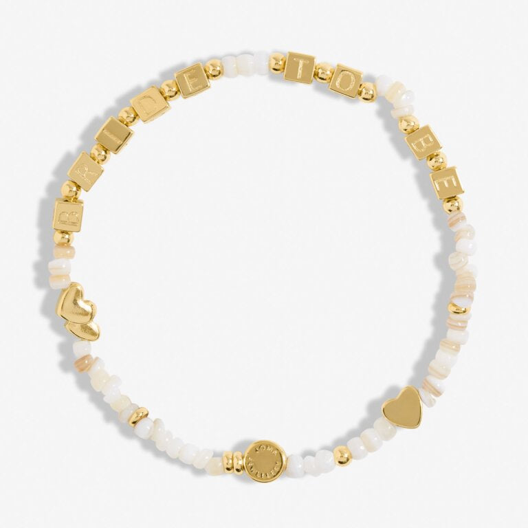 Joma Bridal Happy Little Moments 'Bride To Be' Bracelet In Gold Plating