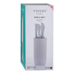 Viners Everyday Grey Ripple 5pc Knife Block Giftbox