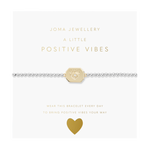 Joma A Little 'Positive Vibes' Bracelet In Silver Plating And Gold Plating