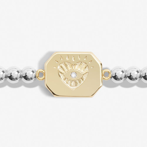 Joma A Little 'Positive Vibes' Bracelet In Silver Plating And Gold Plating