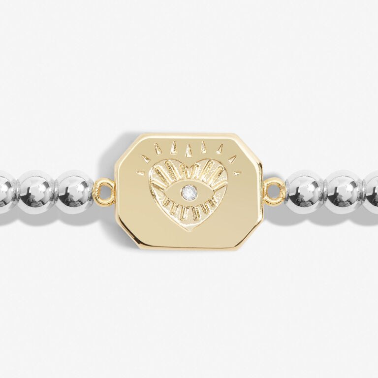 Joma A Little 'Positive Vibes' Bracelet In Silver Plating And Gold Plating