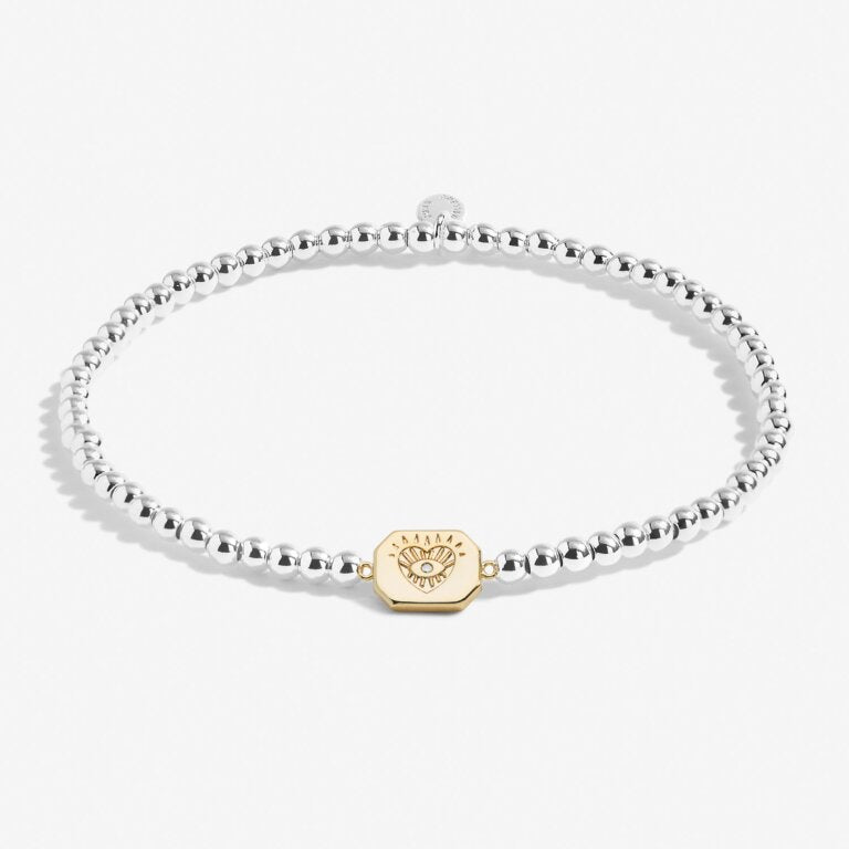 Joma A Little 'Positive Vibes' Bracelet In Silver Plating And Gold Plating