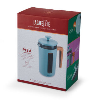 KC La Cafetière Pisa 8 Cup Cafetiere, Sky Blue