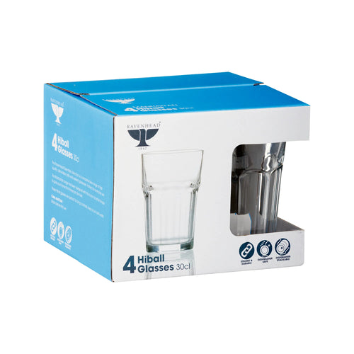 Ravenhead Manhattan Gift Box 4 Hiball Glasses 30cl