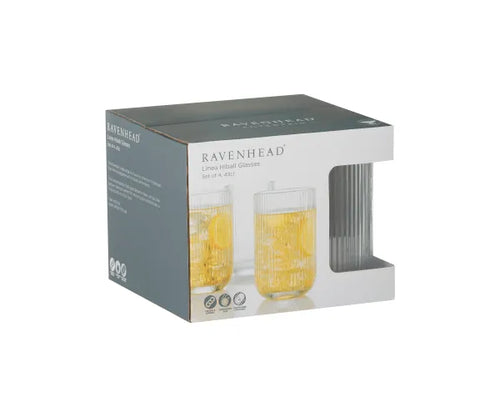 Ravenhead Linea Set Of 4 Hiball Glasses 43cl