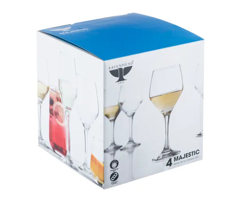 Ravenhead Majestic Set Of 4 White Wine Glasses 30cl