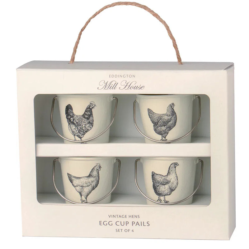 EDD MILL HOUSE CREAM VINTAGE HENS EGG CUP PAILS