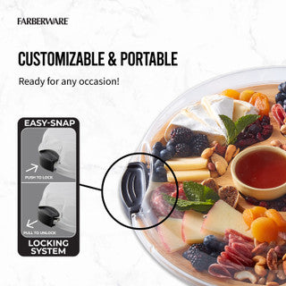 KC Farberware Build-a-Board Bamboo Divided Serving Board, 35.5CM
