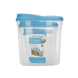 KitchenCraft 3-Piece Plastic Dry Good Storage Container Set