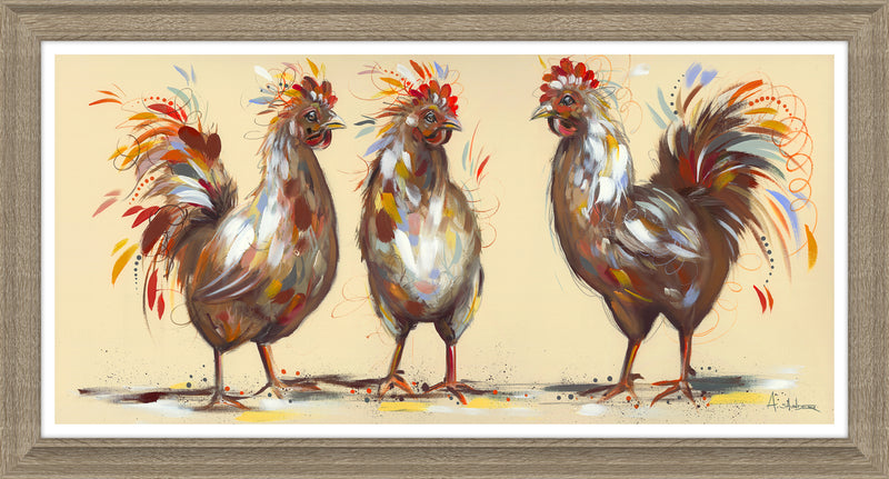 ART Three Hens