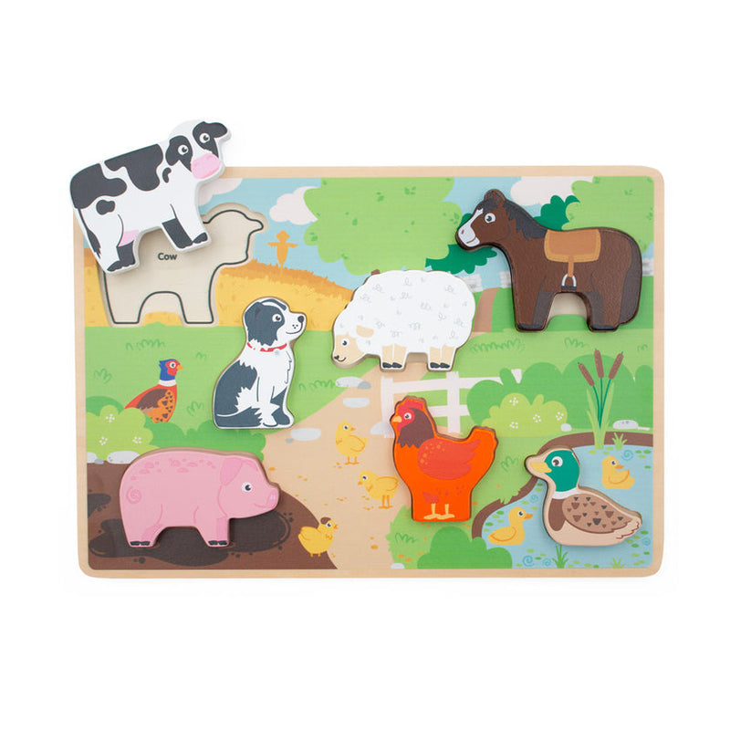 Inside Out Toys Farm Chunky Puzzle