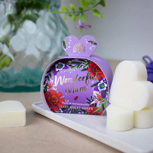 English Soap Company Occasions Wonderful Mum Heart Guest Soaps