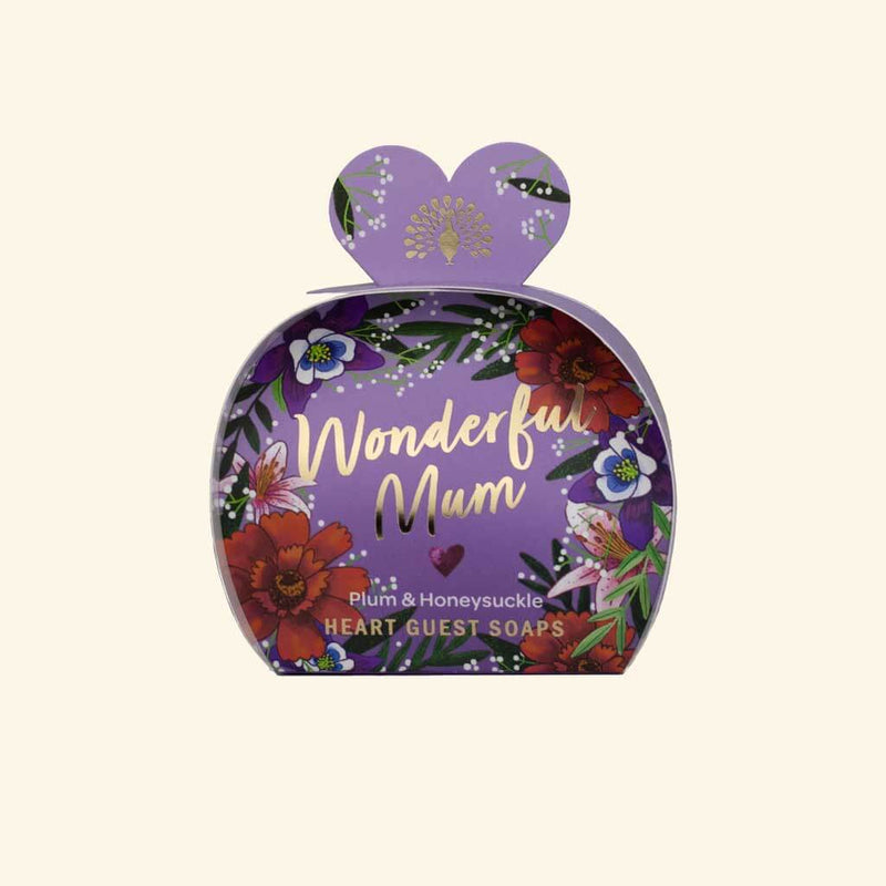 English Soap Company Occasions Wonderful Mum Heart Guest Soaps