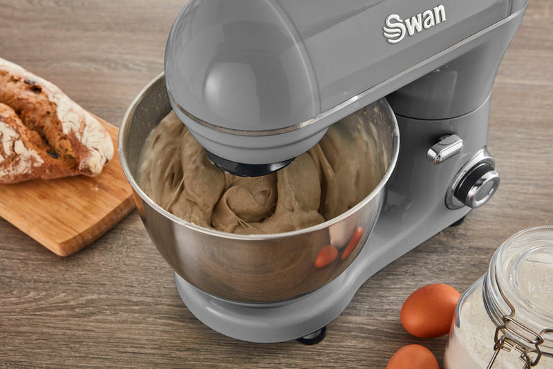 Swan 800W Retro Stand Mixer Grey 4lt