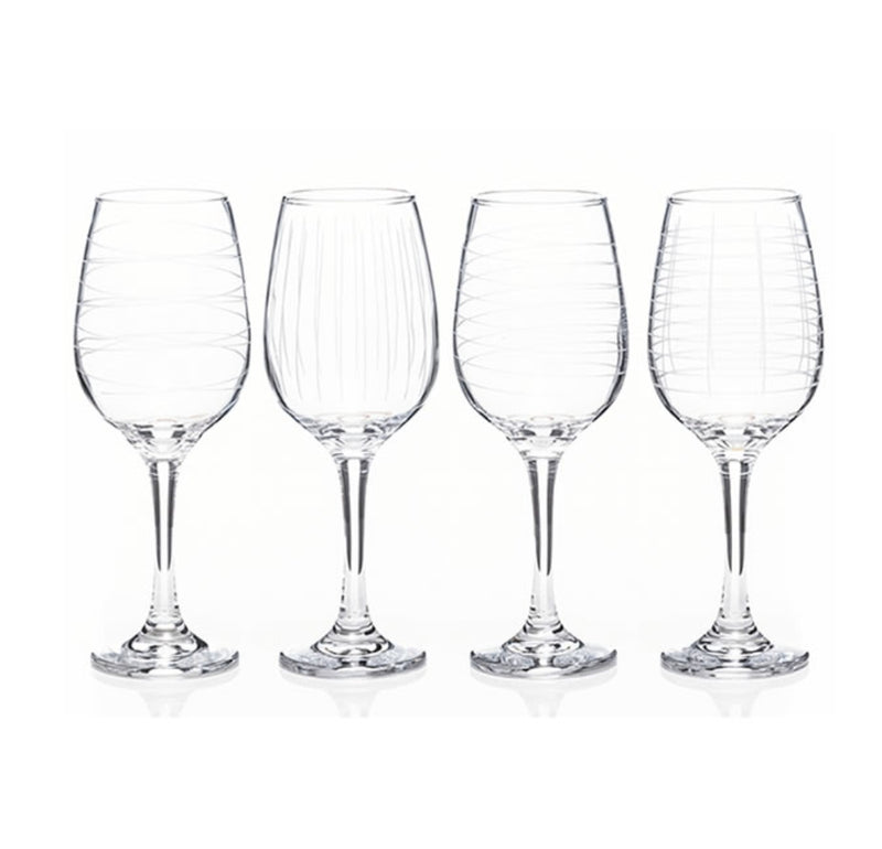 Newgrange Clear Cut Wine Glasses set of 4