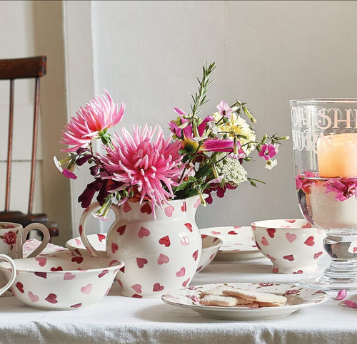 Emma Bridgewater Pink Hearts 10 1/2 Inch Dinner Plate