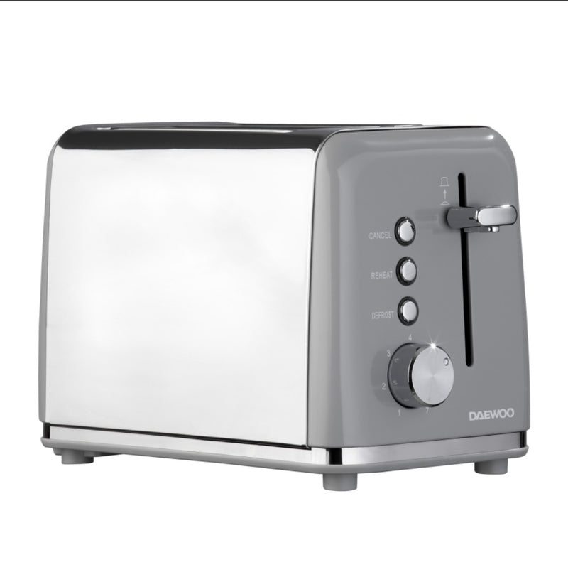 Daewoo Kensington 2 Slice  Toaster Grey