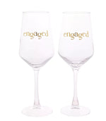 WID Confetti Set of 2 Wine Glasses - Engaged