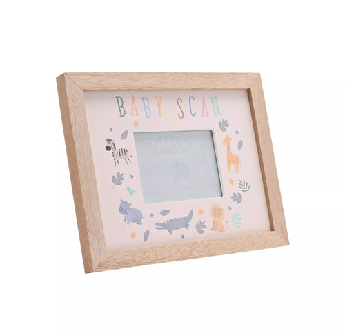 WID Petit Cheri Animal Border Baby Scan Frame 4" x 3"