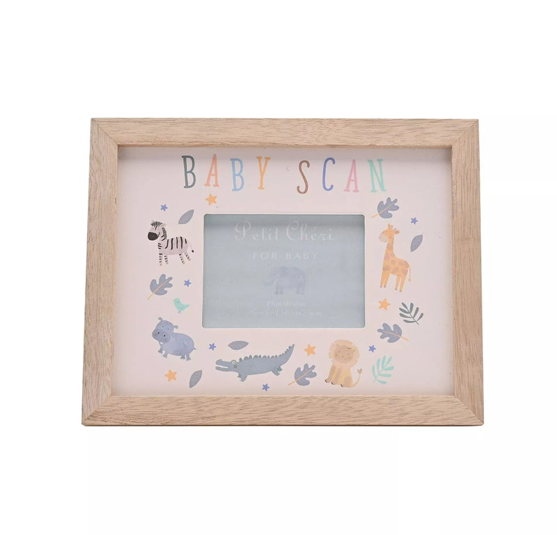 WID Petit Cheri Animal Border Baby Scan Frame 4" x 3"