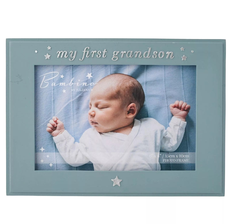 WID Bambino 'My First Grandson' Photo Frame 6" x 4"
