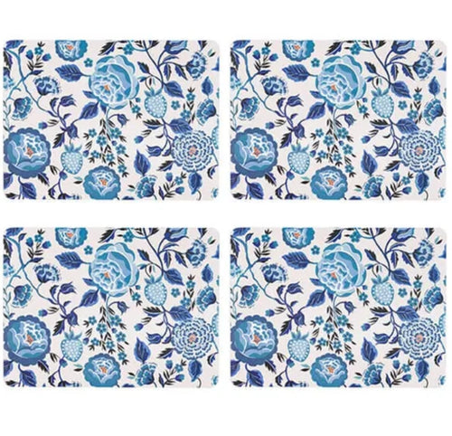 Cath Kidston Strawberry Garden Set of 4 Blue Cork Backed Placemats