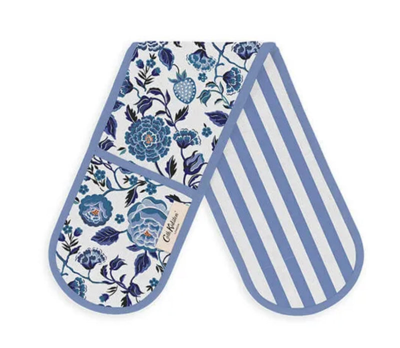 Cath Kidston Strawberry Garden Blue Double Oven Glove