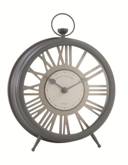 Straits Grey Metal Clock