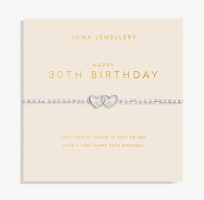 Joma Jewellery Forever Yours Happy 30th Birthday Bracelet 6161