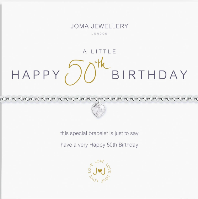 JOMA JEWELLERY A LITTLE HAPPY 50th BIRTHDAY BRACELET 2074
