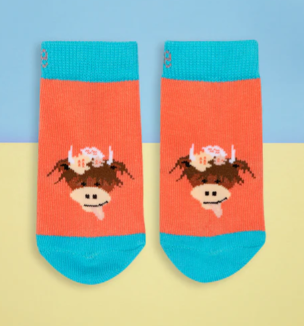 Blade & Rose Bonnie Highland Cow Socks 2-3 years