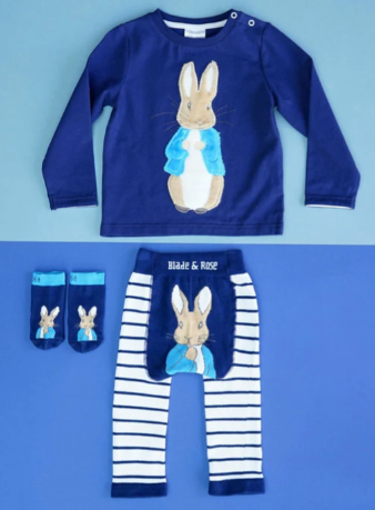Blade and rose Peter rabbit navy socks 1-2 years