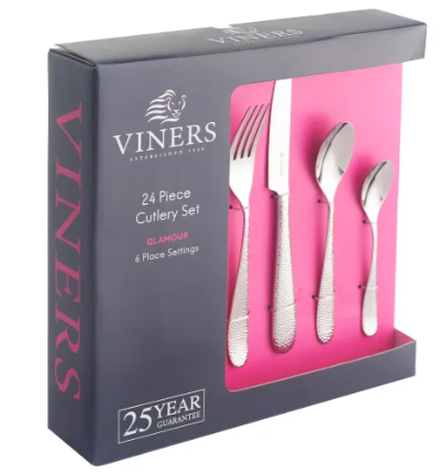 Viners Glamour 18/0 24 Pce Cutlery Set Giftbox