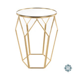 Tara GEOMETRIC ACCENT TABLE MIRRORED GOLD