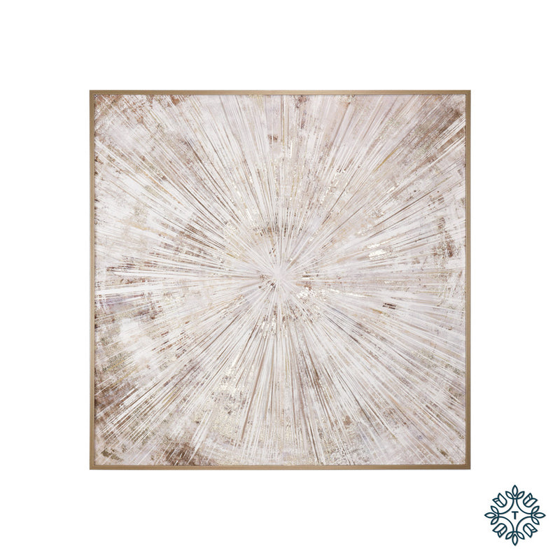 Tara FRAMED CANVAS STARBURST FLAIR 100 X 100CM