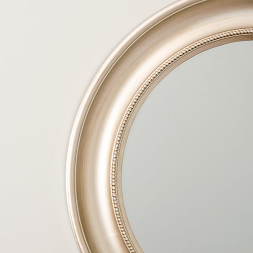Tara Lena Wall Mirror Beaded Round Champagne