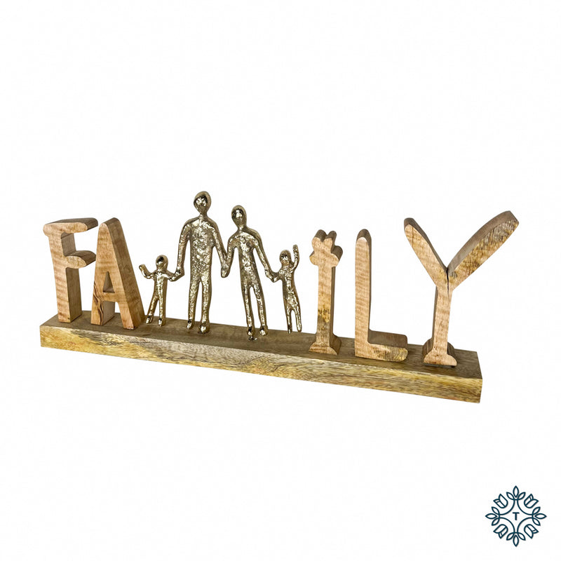 Tara Family Sign Gold 16 x 41cm