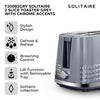 Tower Solitaire 2 Slice Toaster Grey