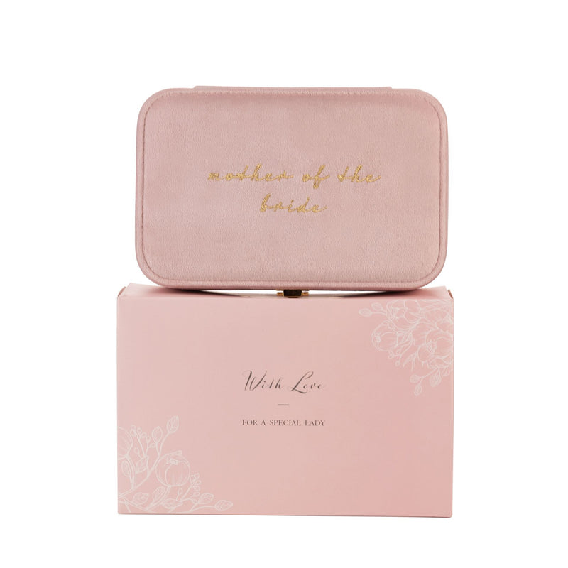 WID AMORE PINK VELVET JEWELLERY BOX MOTHER OFTHE BRIDE