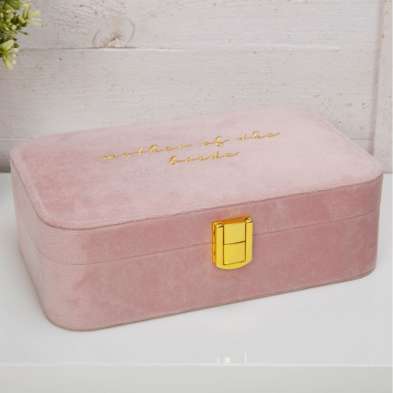 WID AMORE PINK VELVET JEWELLERY BOX MOTHER OFTHE BRIDE