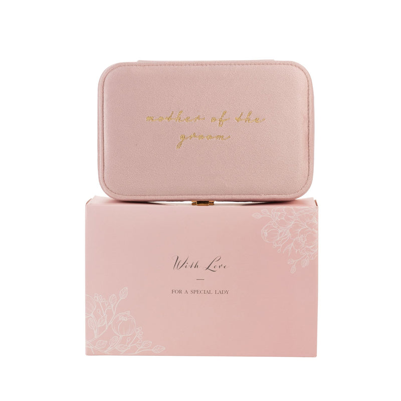 WID AMORE PINK VELVET JEWELLERY BOX MOTHER OF THE GROOM