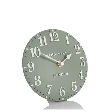 Thomas Kent 6" Arabic Mantel Clock Seagrass