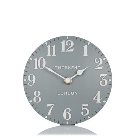 Thomas Kent 6 Arabic Mantel clock flax blue