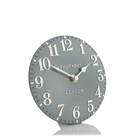 Thomas Kent 6 Arabic Mantel clock flax blue