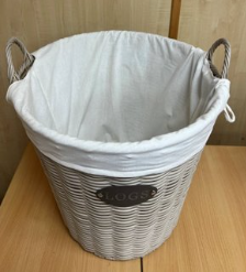 BEU Round Log Basket Natural BW777N with metal log plate