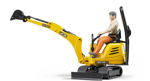 BRUDER bWORLD JCB MICRO EXCAVATOR 8010 CTS & CONST. WORKER