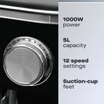 Daewoo 1000W 5L Baking Stand Mixer Black